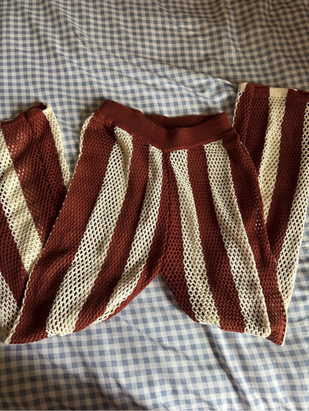 Brand new Lulu’s never worn no tags knit high waist swim cover up beach striped